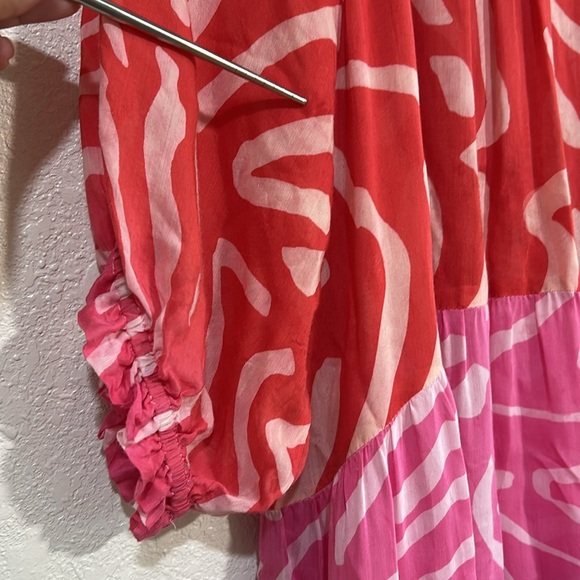 OLIPHAN WOMENS MAXI DRESS ZEBRA PRINT MULTICOLOR Sz XL - Picture 10 of 11